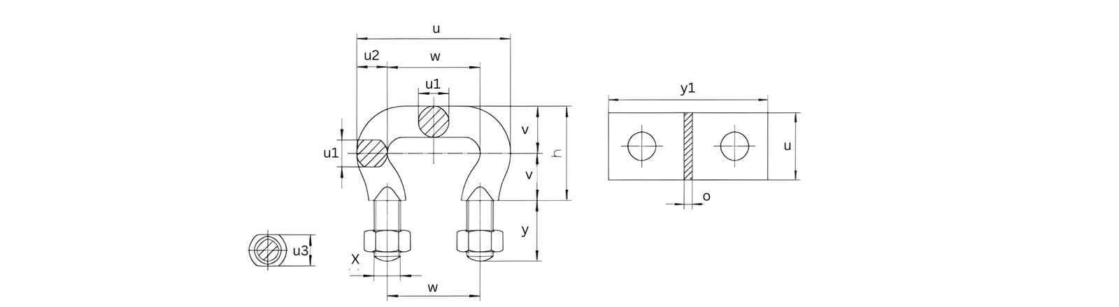 DIN 745 shackle dimension drawing