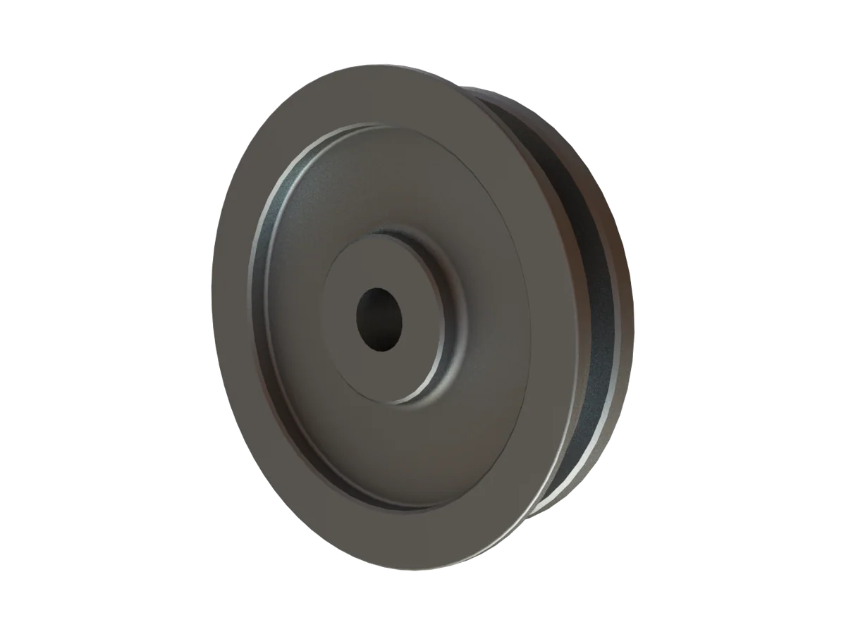 Grooved chain wheel for round link chain conveyors