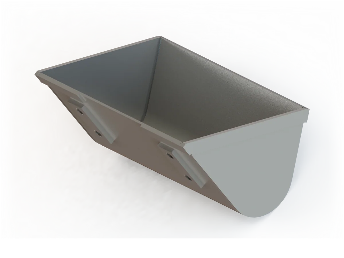 Round link chain elevator bucket