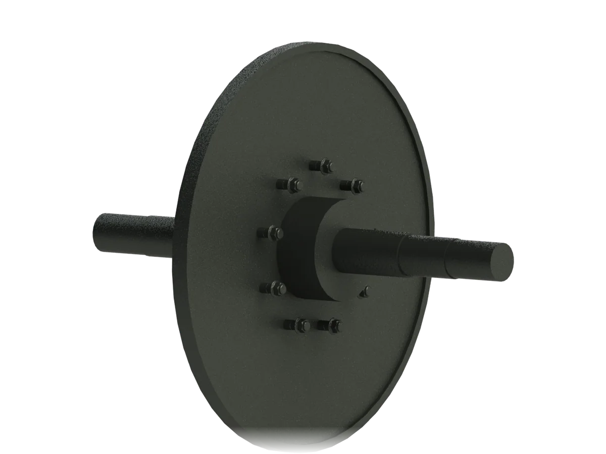 Rim wheel on shaft