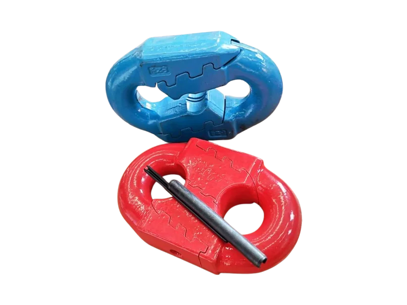 Split chain couplers with locking pin