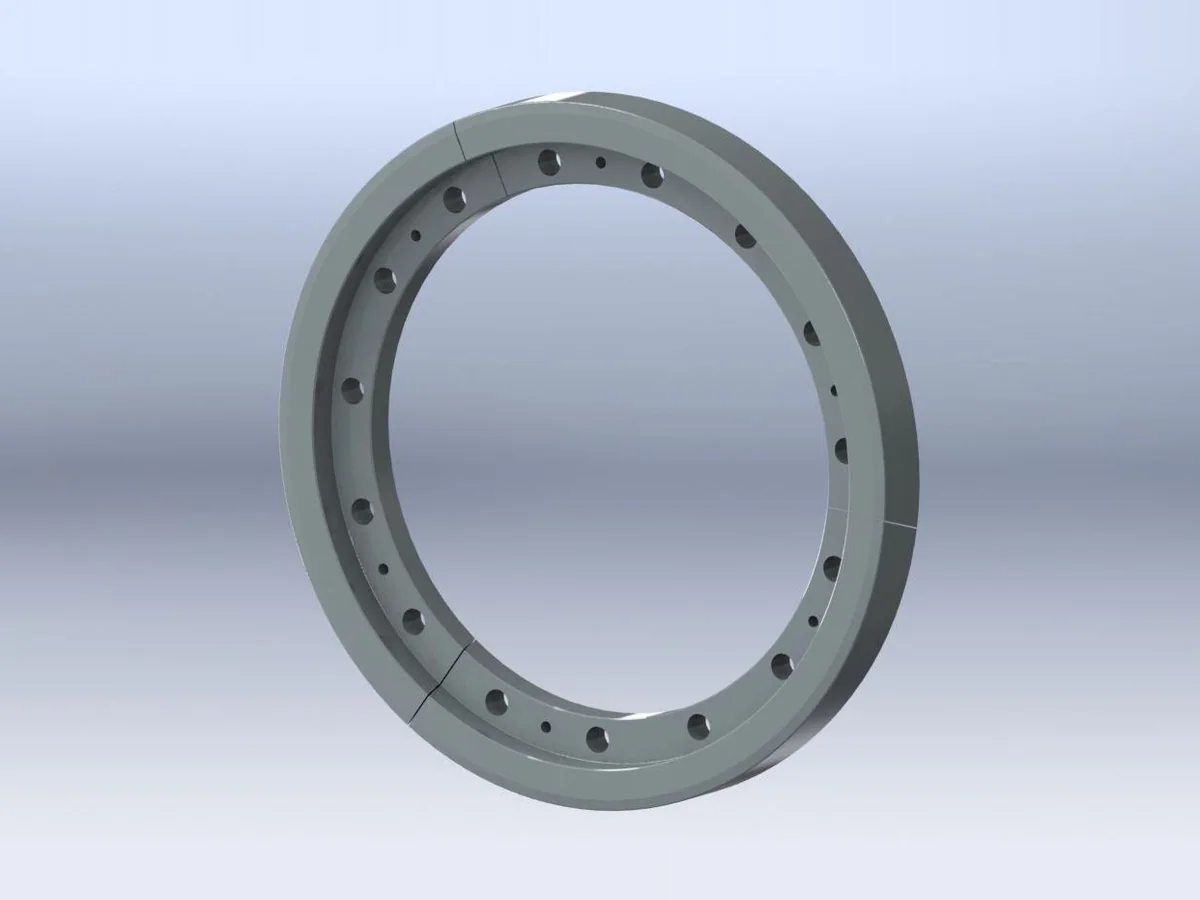 Bolted wheel rim segment ring