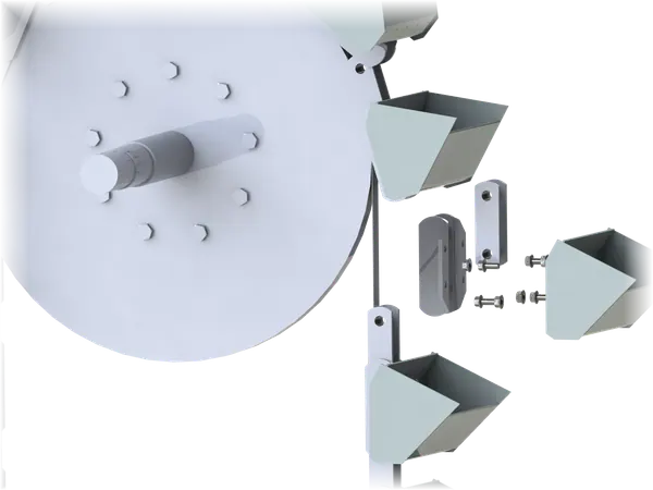 Central chain bucket fixing, exploded