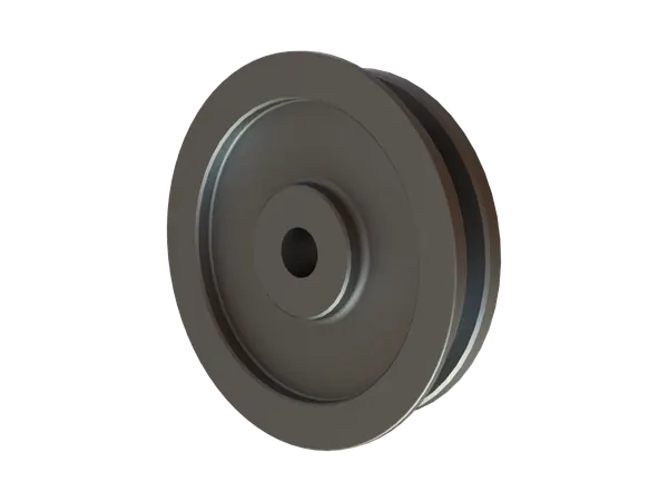 Grooved chain wheel for round link chain conveyors