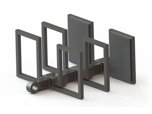 Chain with frame flights