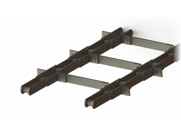 Drag chain conveyor chain with flight bars
