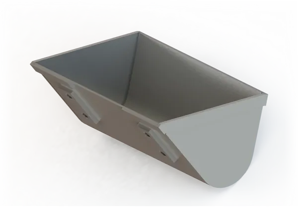 Round link chain elevator bucket