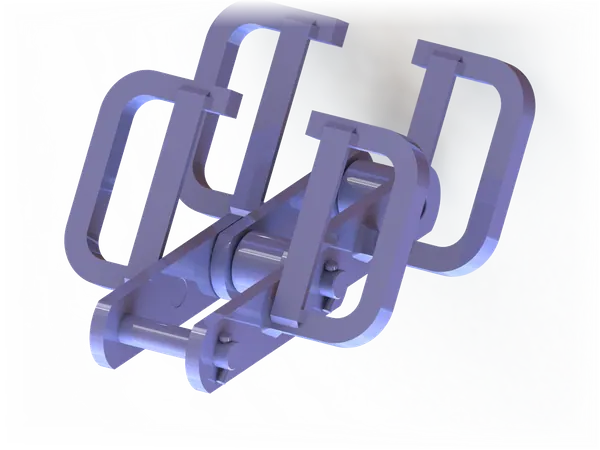 En-masse conveyor chain with U-flights