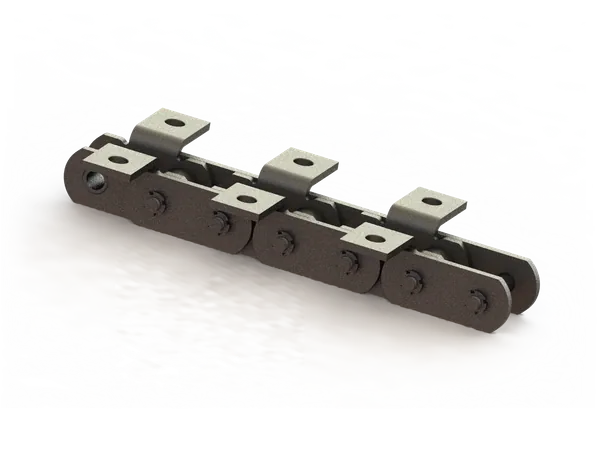 Roller chain with K-1 attachments