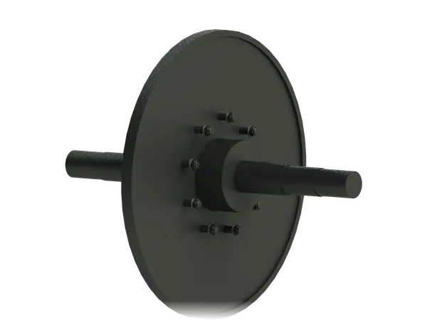 Rim wheel on shaft
