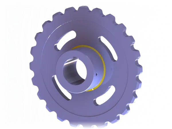 Roller chain sprocket with hub