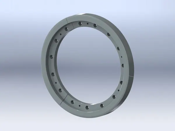 Bolted wheel rim segment ring