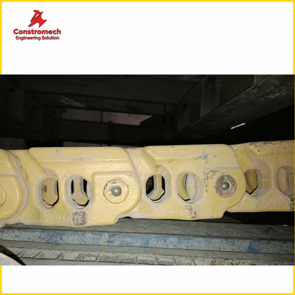 Apron feeder chain