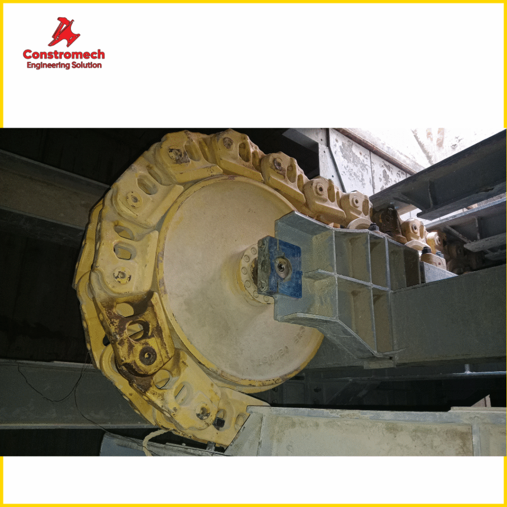 Apron feeder chain