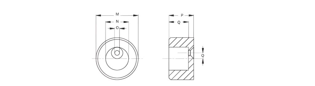 Dimensions for CMECH bearing bushes