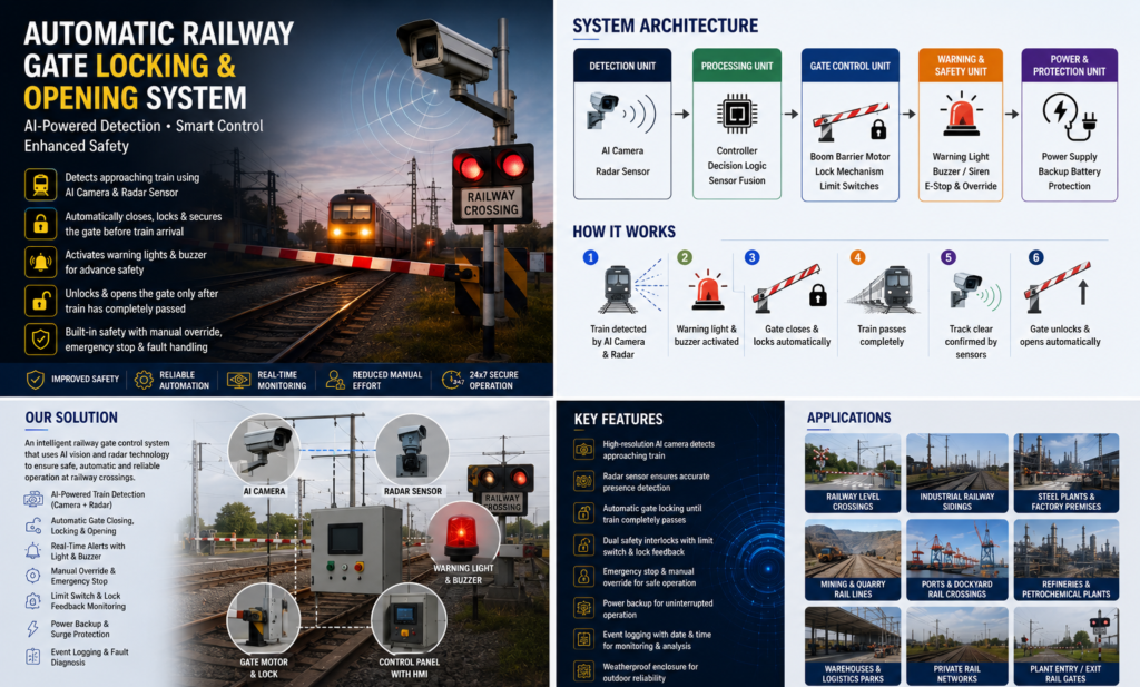 Automatic Railway Gate Locking & Opening System By CMECH